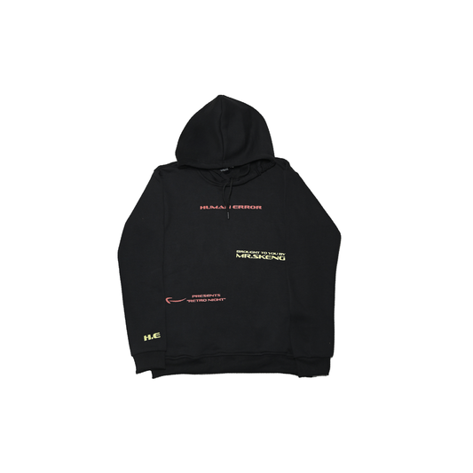 Black "Retro Night" Hoodie