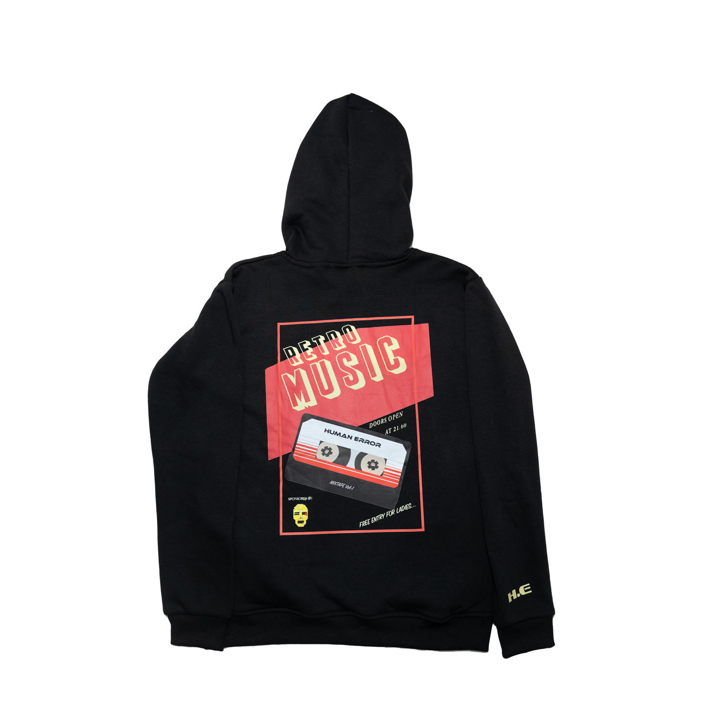 Black "Retro Night" Hoodie