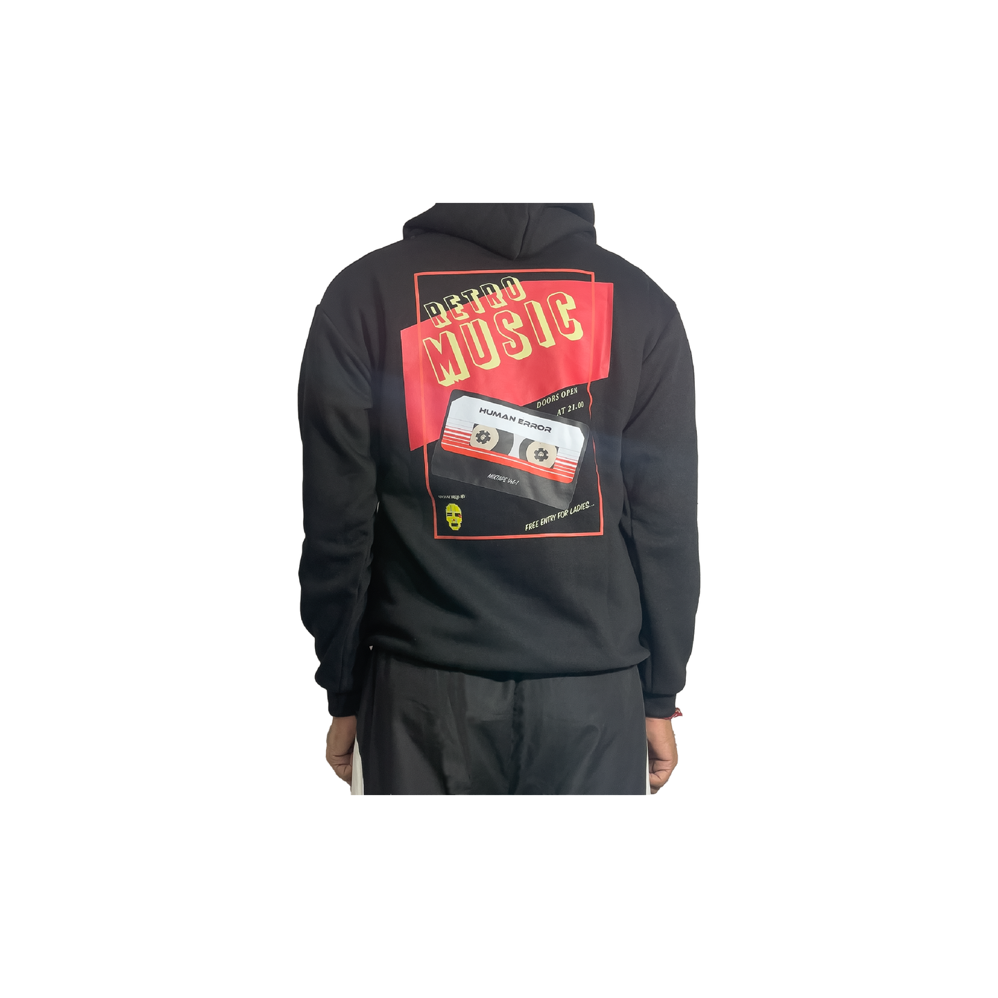 Black "Retro Night" Hoodie